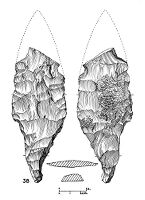 view M0011103: Flint instruments from the Old Stone Age: the tang