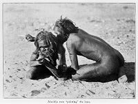 view M0012311: Kurdaitcha using a pointing bone, Australia