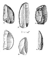 view M0011099: Flint instruments from the Old Stone Age: the back