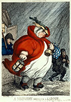 view M0011104: "A midwife going to a labour", Thomas Rowlandson, 1811