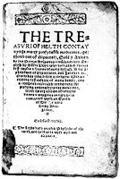 view M0011729: Pope John XXI: <i>The treasuri of helth…</i>, c.1550: title page