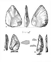 view M0011098: Flint instruments from the Old Stone Age: the back