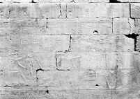 view M0011133: Relief showing the moulding of the infant, The Birth House of Nektanebis, at Temple of Hathor, Dendera