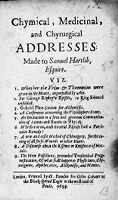 view M0011200: Hartlib: <i>Chymical, medicinal, and chyrurgial</i>, 1655: title page
