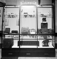 view M0012257: Wellcome Historical Medical Museum exhibition: "The History of Pharmacy": display case