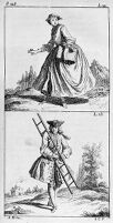 view M0012607: Illustration of two adults demonstrating a posture exercise