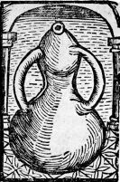 view M0011825: Reproduction of a woodcut of alchemical apparatus known as the "pelican vessel" possibly from Hieronymus Brunschwig's Liber de arte Distillandi de Compositis, 1512