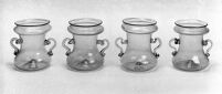 view M0011890: Photograph of four Italian 17th century glass pharmacy jars