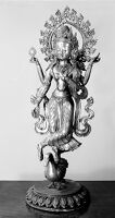 view M0012561: Brass gold plated figure of Saraswati