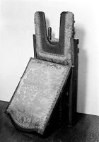 view M0012388: Parturition chair in folded position, c.18th century