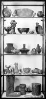 view M0012335: Section I on food preparation in the Gallery of Primitive Medicine, Wellcome Historical Medical Museum, 1946