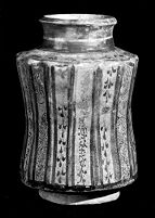 view M0011907: Photograph of a Persian drug or pharmacy jar, approximately 12th century