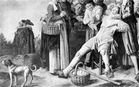 view M0012637: 'The Dentist' by Jan Miense Molenaer / M0012638: 'The Travelling Dentist' by Jan Steen
