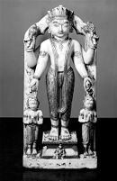 view M0012564: Standing marble carving of Vishnu