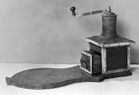 view M0011939: Photograph of a wooded drug or spice mill from the 18th century