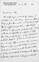 view M0013343: Page of letter from Ferdinand Cohn to Paul Ehrlich