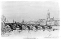 view M0013277: View of a bridge in Frankfurt.