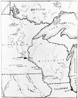 view M0013062: Illustration of a map showing birthplace of Henry Wellcome