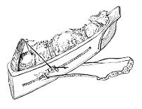 view M0013587: Illustration of a child in a carrier cradle