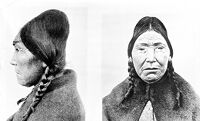 view M0013693: A woman whose skull has been shaped through artificial cranial modification, Vancouver Island, British Columbia