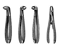 view M0013428: Dental forceps, 19th century.