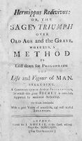 view M0013793: Cohausen: <i>Hermippus Redivivius</i>, 1744: title page