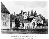 view M0013557: The Hospital of St. Nicholas, Salisbury, from Clay: <i>The medieval hospitals of England</i>