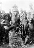view M0013581: An Ashanti mother carrying her child /M0013582: A woman breastfeeding two babies, West Africa