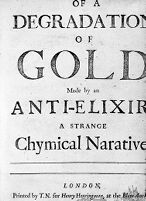 view M0013100: Title-Page of <i>Of a degradation of gold</i>, 1678