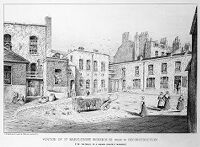 view M0013552: Illustration of part of St. Marylebone Workhouse prior to reconstruction.