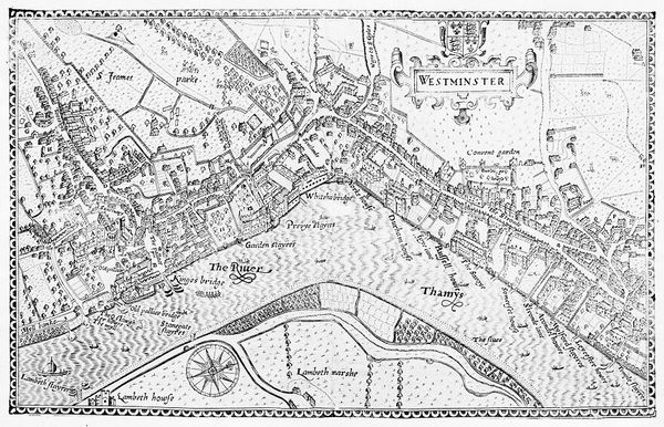M0012962: Illustrated map of Westminster