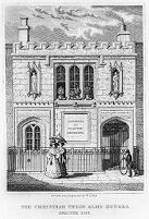 view M0013551: Illustration of the Christian Union almhouses at St. Marylebone.