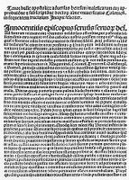 view M0013811: Bull of Pope Innocent VIII from <i>Malleus maleficarum</i>, 1494