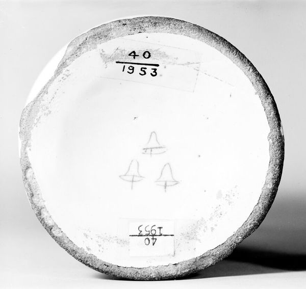 M0013095: Signature on pharmacy jar, Dutch delftware, c.1850
