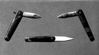 view M0012843: Three lancets used by Edward Jenner.