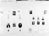 view M0013115: Section I and II on Wellcome's early life in the Wellcome Centenary Exhibition, 1953