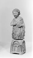 view M0014140: Statue of Saint John the Baptist / M0014141: Statue of Saint Maurus (6th century)