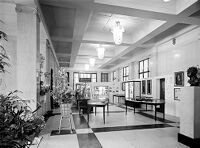 view M0013108: East end view of the Wellcome Centenary Exhibition, 1953