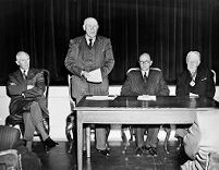 view M0014784: Opening ceremony for the Wellcome Historical Medical Museum exhibition "The Evolution of Measures for the Promotion of the Nation's Health", 1956