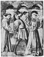 view M0014690: Detail of fresco by Mezzasti depicting Saint Anthony healing a person possessed by the Devil