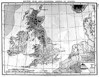 view M0015328: Map of British Isles and adjoining lands, showing heights and submarine contours