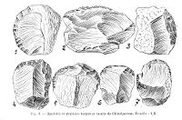 view M0015119: Illustration of Upper Paleolithic scrapers from Chatelperron, France