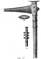 view M0015111: Illustration of a bronze halberd from Arup, Sweden