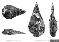 view M0015026: Illustration of hand-axes from Hoxne, Suffolk