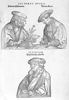 view M0015434: The artists and the engraver of Fuchs: <i>De historia stirpivm</i>, 1542