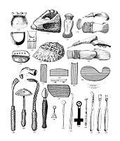 view M0015326: Illustration of a series of bronze age metal and post-prehistoric scrapers
