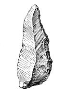 view M0015283: Illustration of an Upper Mousterian backed knife