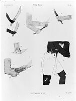 view M0015278: Illustrations of flint knives in use, Beni Hassan, Egypt