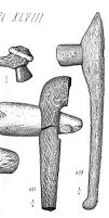view M0015184: Illustration of a Neolithic hafted stone axe