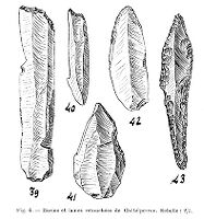 view M0015114: Upper Paleolithic scrapers or blades from Chatelperron, France